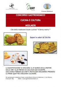 Locandina concorso gastronomico 7 marzo Auser