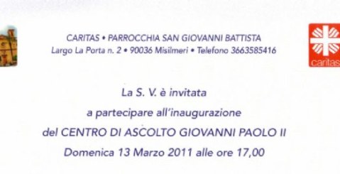 Inaugurazione centro ascolto Caritas