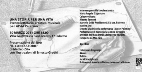 Ernesto Graditi all’evento letterario, artistico e musicale in favore dell’AISM di Palermo