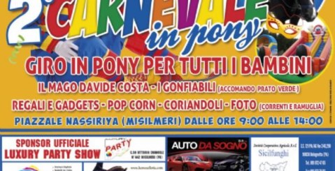 Torna il 2° Carnevale in Pony, domenica 19 febbraio