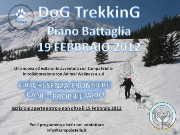 Zampa5stelle organizza Dog Trekking sulla neve
