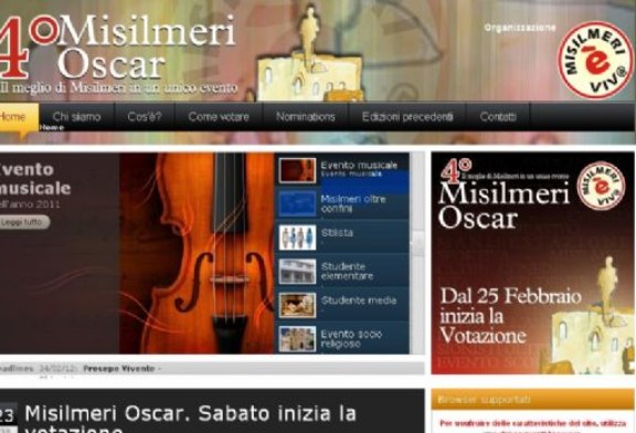 Ecco il sito internet dedicato alla 4°edizione dei Misilmeri Oscar