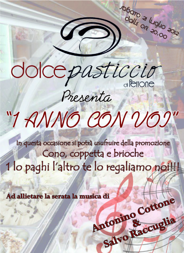 1 anno con Dolce Pasticcio… tra musica e gelati
