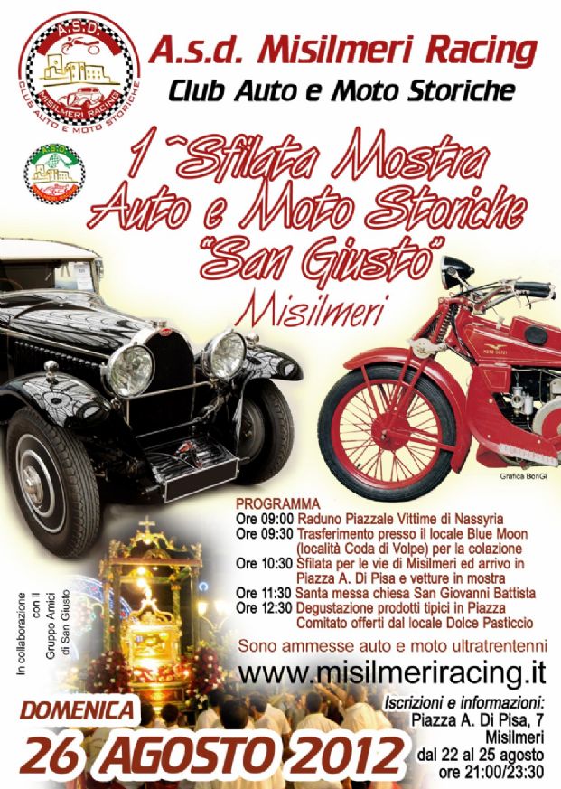 Una sfilata auto e moto storiche per San Giusto