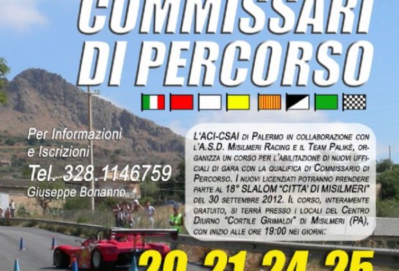 Un corso di commissari di percorso in vista dello Slalom di Misilmeri
