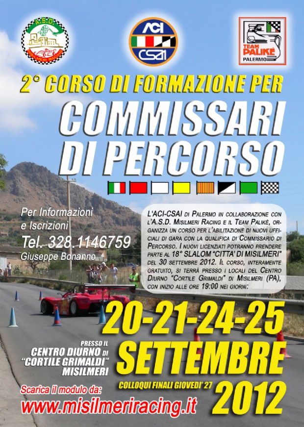 Un corso di commissari di percorso in vista dello Slalom di Misilmeri