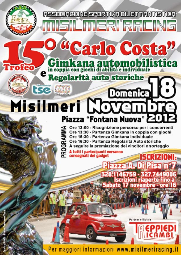 Gimkana “Carlo Costa” atto secondo. Domenica 18 novembre MATTINA