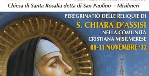 Le Reliquie di Santa Chiara d’Assisi a Misilmeri