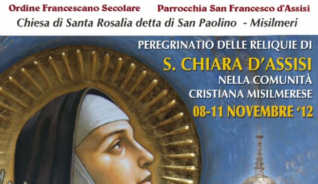 Le Reliquie di Santa Chiara d’Assisi a Misilmeri