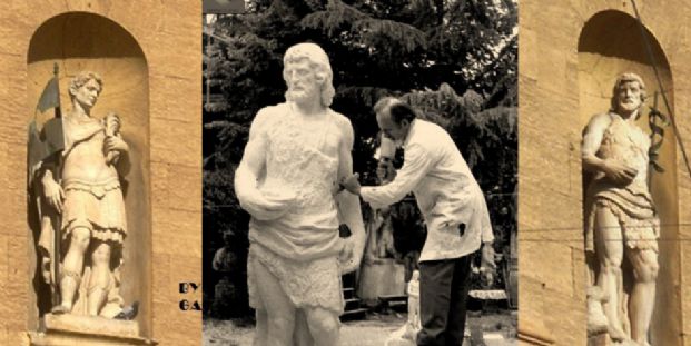 Le statue di pietra della Chiesa Madre di Misilmeri