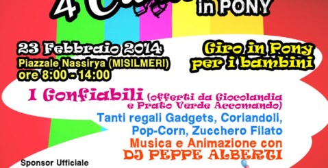 Carnevale in Pony, domenica mattina al Piazzale vittime di Nassirya