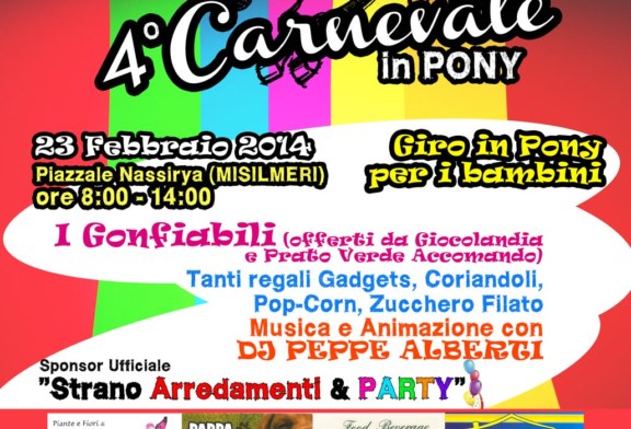 Carnevale in Pony, domenica mattina al Piazzale vittime di Nassirya