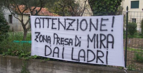 Furti e rapine: escalation preoccupante !
