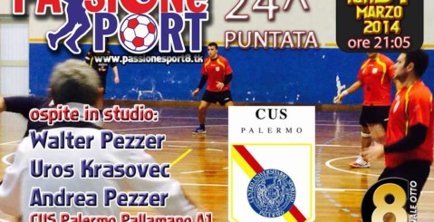 Stasera ”Passione Sport” su Canale 8. CUS Palermo Pallamano in studio