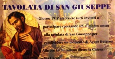Chiesa nuova, antica tradizione: la tavolata di San Giuseppe