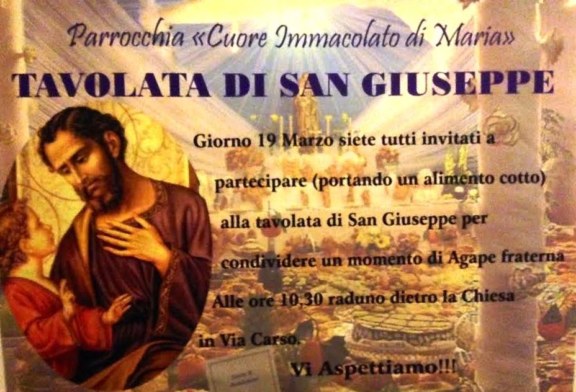 Chiesa nuova, antica tradizione: la tavolata di San Giuseppe