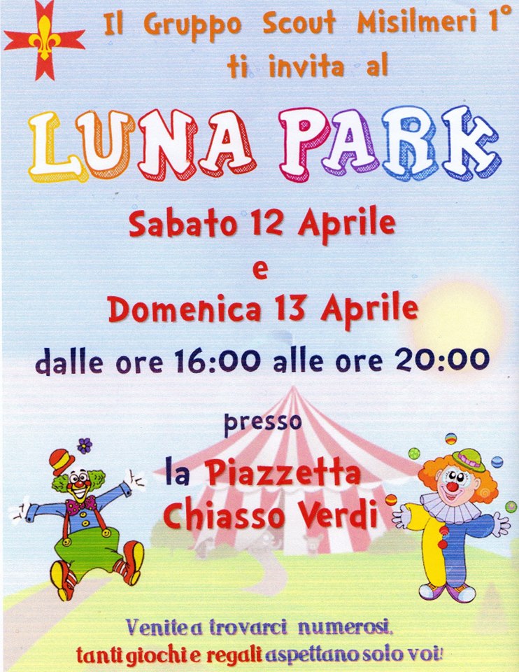 Sabato e domenica sarà Luna Park scout