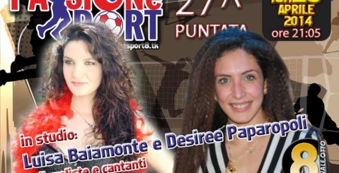 Stasera ”Passione Sport” su Canale 8. In studio le misilmeresi Paparopoli e Baiamonte