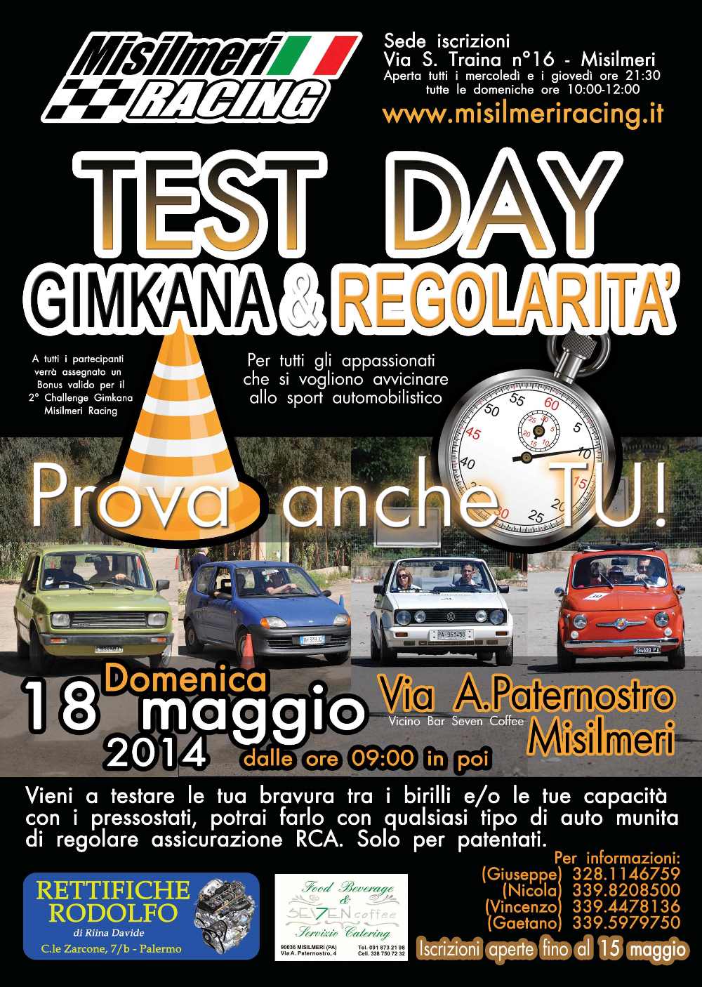 Domani sarà Test Day a Misilmeri… tra birilli e pressostati