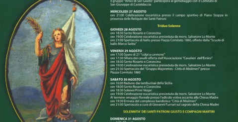 Il programma dei festeggiamenti in onore di San Giusto