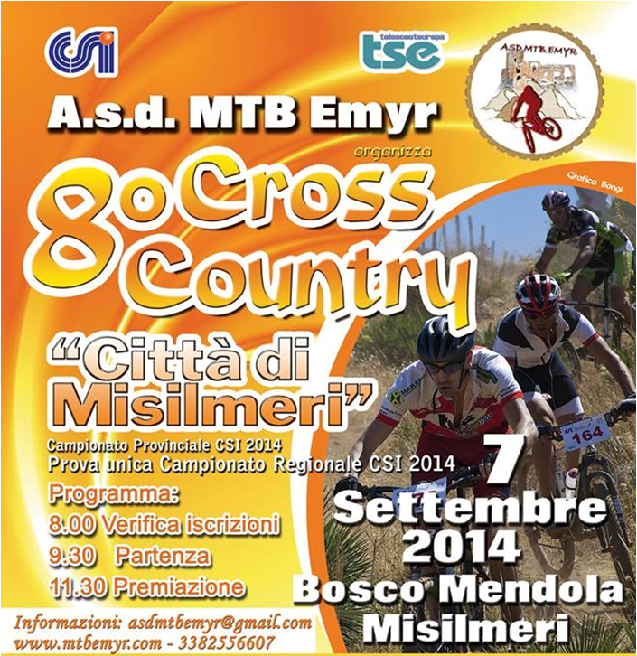 Domenica 7 Settembre, l’8° Cross Country