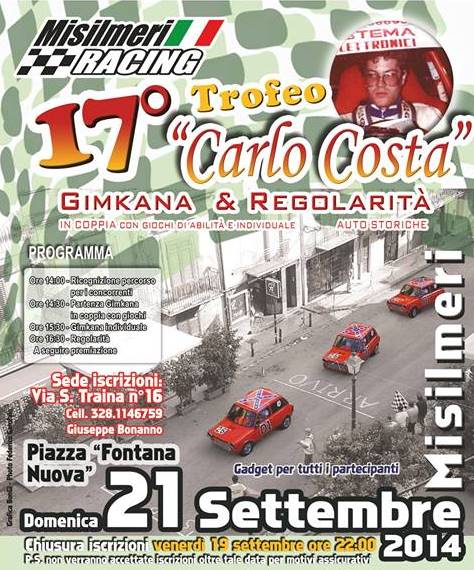 Domenica al via la 17° edizione della Gimkana trofeo Carlo Costa