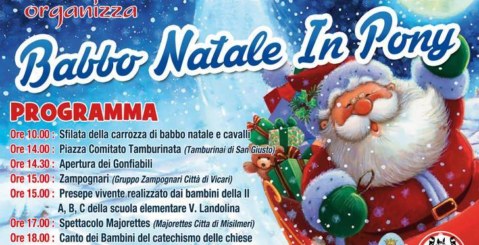 Arriva ”Babbo Natale in pony” in Piazza Comitato