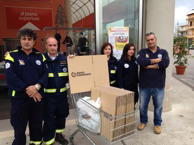 Raccolta alimentare, i ringraziamenti della protezione civile