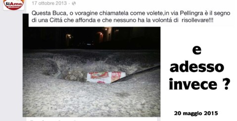 C’erano le buche in via Pellingra… e ci sono ancora