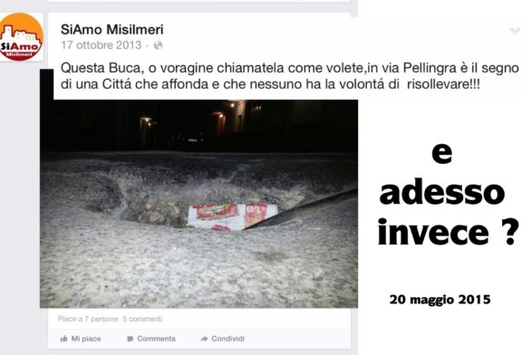 C’erano le buche in via Pellingra… e ci sono ancora