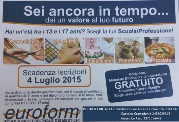Nuovi corsi alla scuola EUROFORM, aperte le iscrizioni !