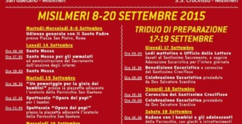 Festa del SS. Crocifisso, ecco il programma