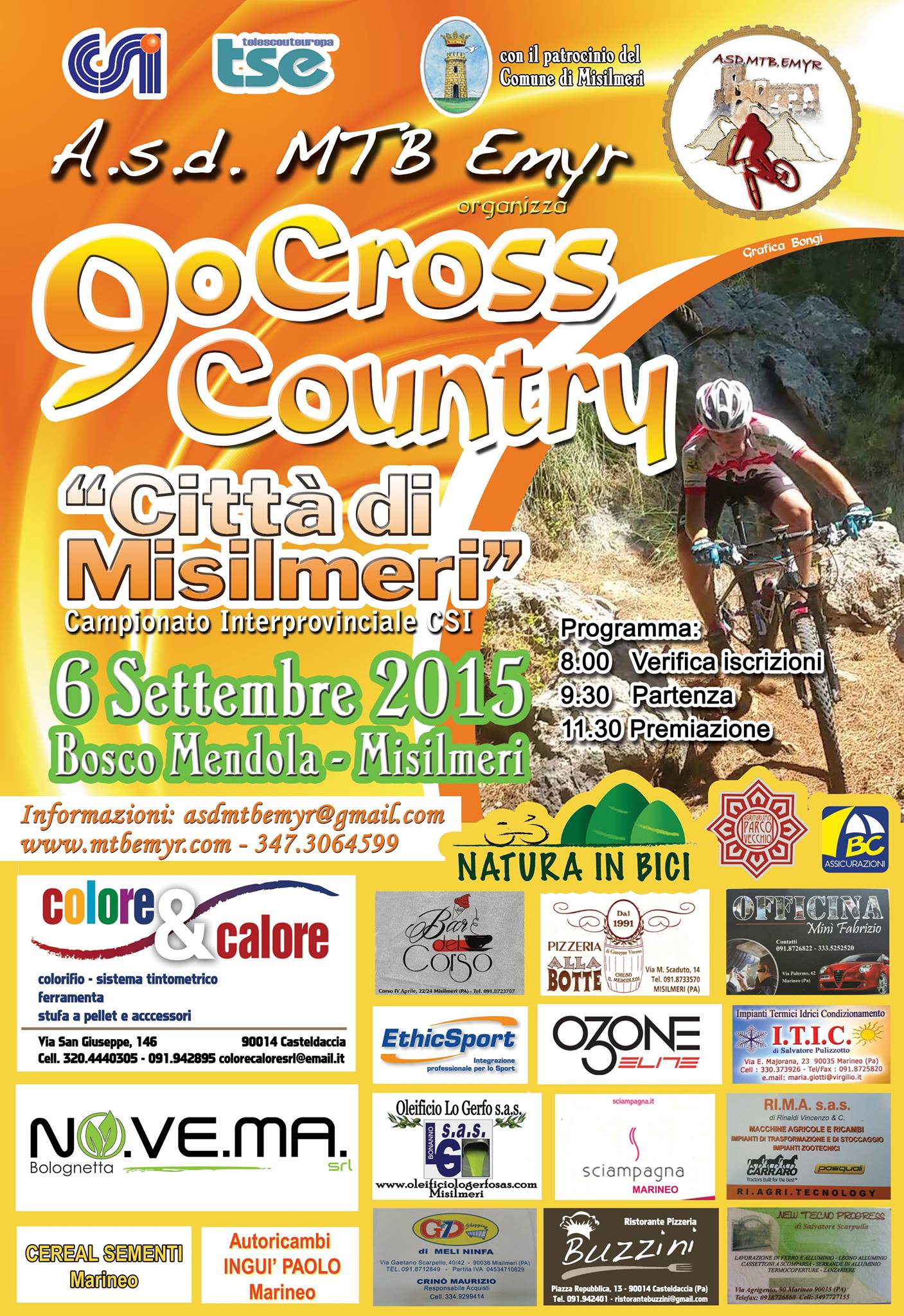 Domenica 6 Settembre, il 9° Cross Country in mountainbike