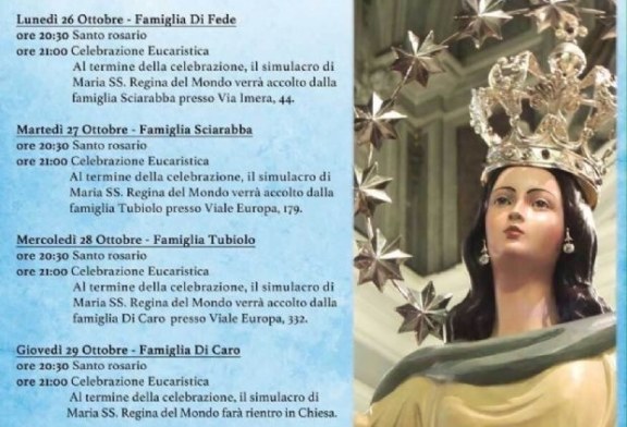 Domenica inizia la ”Settimana Mariana”