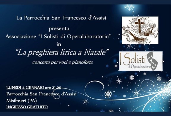 La preghiera lirica a Natale, il concerto a San Francesco