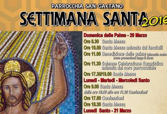Le celebrazioni della Settimana Santa a San Gaetano