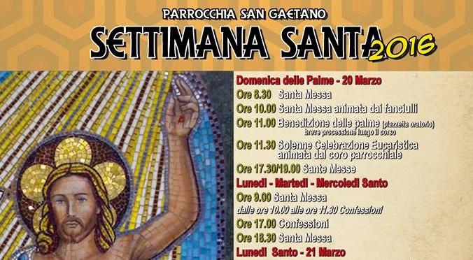 Le celebrazioni della Settimana Santa a San Gaetano