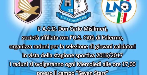 Don Carlo Misilmeri, al via le selezioni per giovani calciatori