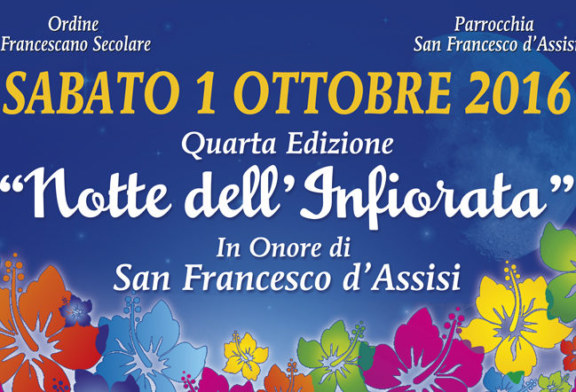 Al via i festeggiamenti in onore di San Francesco. Stasera l’infiorata