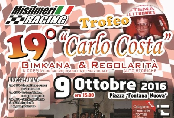 Domenica 9 ottobre la Gimkana “Carlo Costa”