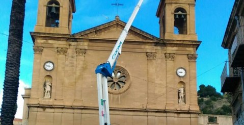 Manutenzione alla Chiesa Madre, lavori sui tetti dei campanili