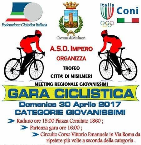 Oggi gara ciclistica a Misilmeri per Giovanissimi