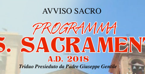 Al via i festeggiamenti in onore del SS. Sacramento