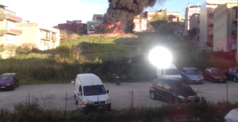 Incendio nel centro di Misilmeri