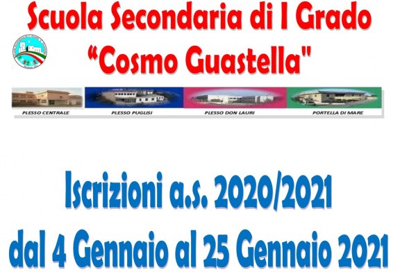 Scuola Secondaria I grado “Cosmo Guastella”: al via le iscrizioni on line a.s. 2021/2022