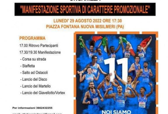 Festa San Giusto. Esibizioni sportive dei bambini dell’Atletica Misilmeri