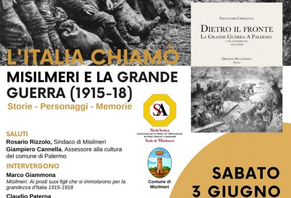 Sabato 3 giugno, convegno “Misilmeri e la Grande Guerra”